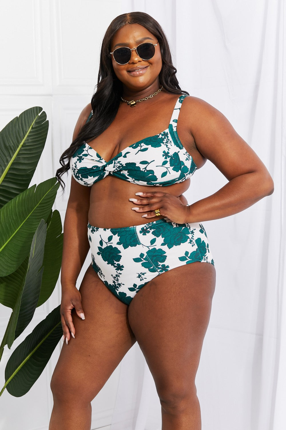 Marina West Swim Two-Piece Twist High-Rise Bikini Swimsuit