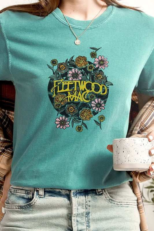 Kissed Apparel UNISEX Mineral Washed Fleetwood Mac Graphic Tee in 6 Colors