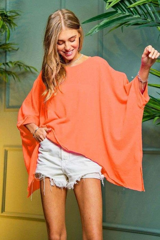 Davi & Dani Oversized Kimono Sleeve Sweater in 4 Colors