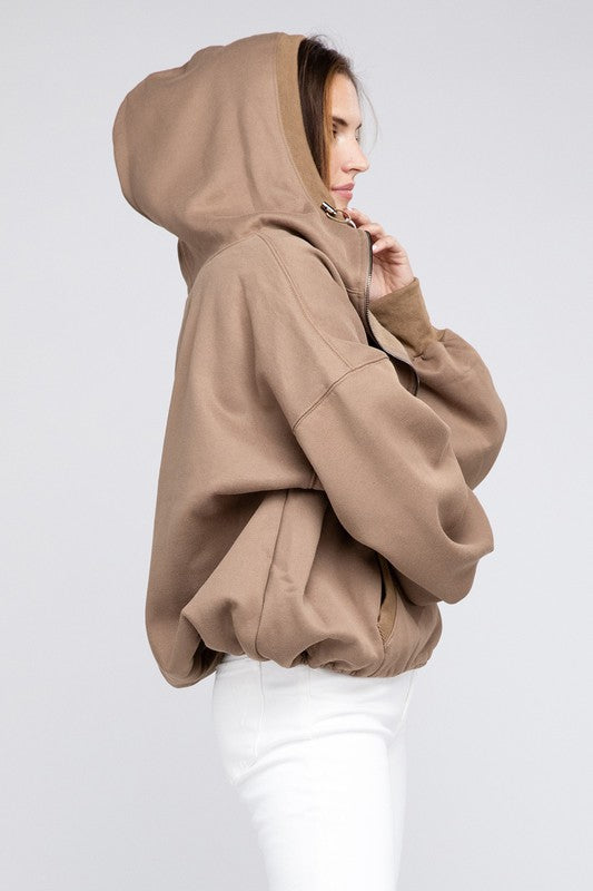 BiBi Oversized Half Zip Hoodie Sweatshirt in 4 Colors - Only Extra Large Available